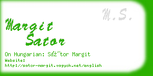 margit sator business card